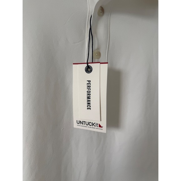 Untuckit Men's Performance Polo – White – Size Medium – NWT - Picture 5 of 6
